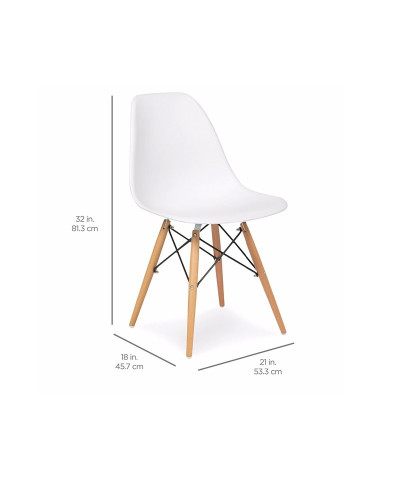 Krzesło biurowe DSW białe  - 3