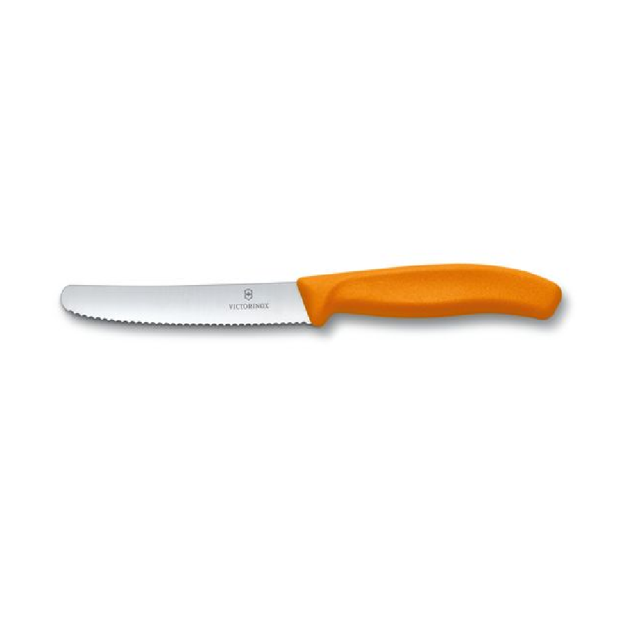 Nóż ostrze ząbkowane Victorinox 11 cm pomarańczowy 