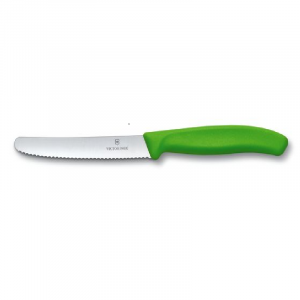 Nóż ostrze ząbkowane Victorinox 11 cm zielony 