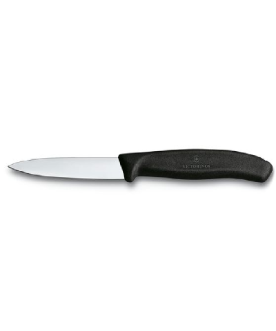 Nóż ostrze gładkie Victorinox 8 cm czarny 