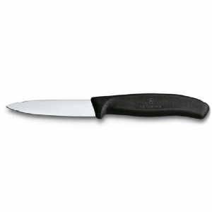 Nóż ostrze gładkie Victorinox 8 cm czarny 