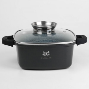 Garnek granitowy Rubin z pokrywą kwadratowy 4,4 l Karl HAUSMANN - 3