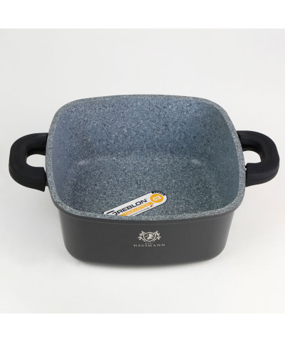 Garnek granitowy Rubin z pokrywą kwadratowy 4,4 l Karl HAUSMANN - 1