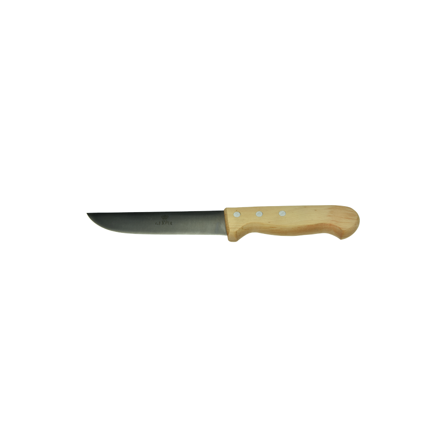 Nóż rzeźniczy z drewnianą rękojeścią GERPOL 17,5 cm 