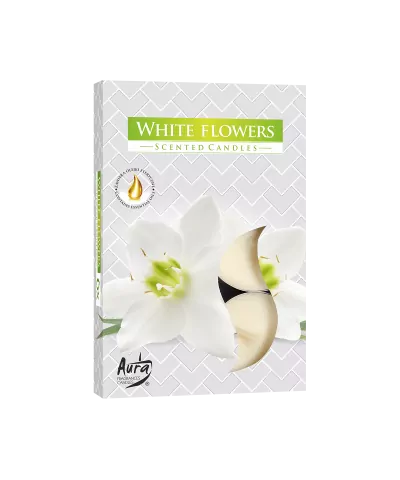 Komplet podgrzewaczy zapachowych „Białe kwiaty" 6 szt 