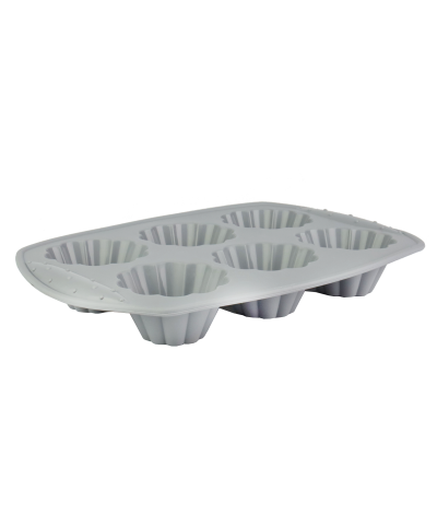 Forma silikonowa na muffiny Roseli szara 29,5x20x4 cm-ODELO