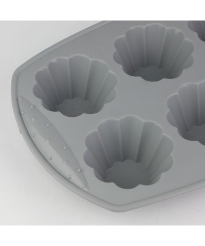 Forma silikonowa na muffiny Roseli szara 29,5x20x4 cm-ODELO