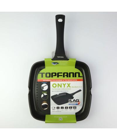 Zestaw patelni TOPFANN: grillowa Onyx 28cm + patelnia Prestiż 24cm-TOPFANN