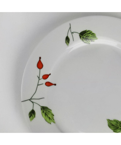 Komplet obiadowy okrągły Dzika róża 18-elementowy-Prima Deco