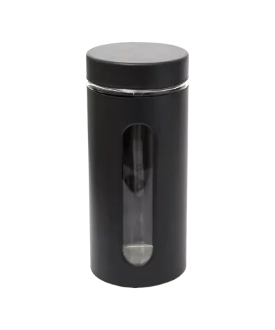 Pojemnik szklany z pokrywą Joris czarny 1,2l-ODELO