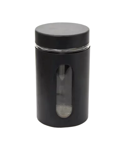 Pojemnik szklany z pokrywą Joris czarny 0,9l-ODELO