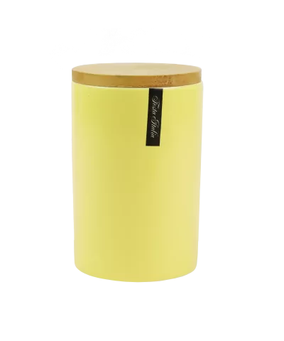 Pojemnik ceramiczny NAPOLI żółty 9,5x14,5 cm-FESTA ITALIA