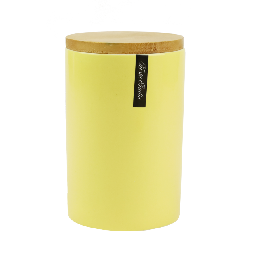Pojemnik ceramiczny NAPOLI żółty 9,5x14,5 cm-FESTA ITALIA