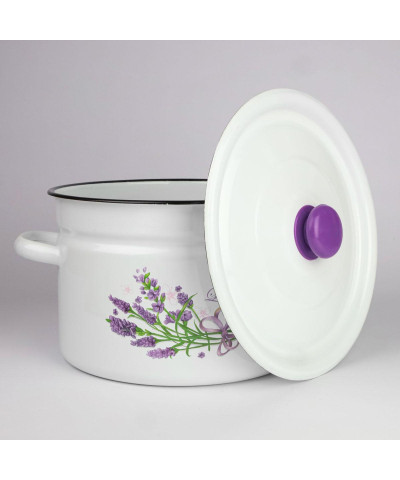 Garnek emaliowany LAWENDA 9l-Emalia Rybnik