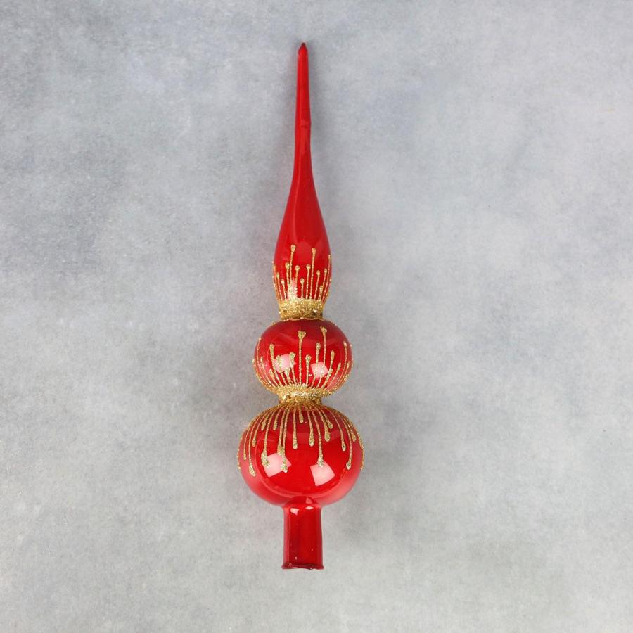 Szpic choinkowy średni szklany 30 cm-