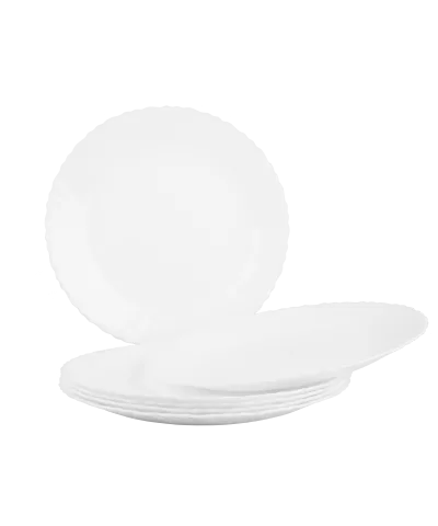 Komplet 6 talerzy płaskich Carbo białe 25 cm-PRYMUS AGD