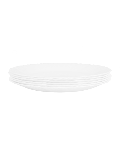 Komplet 6 talerzy płaskich Carbo białe 25 cm-PRYMUS AGD