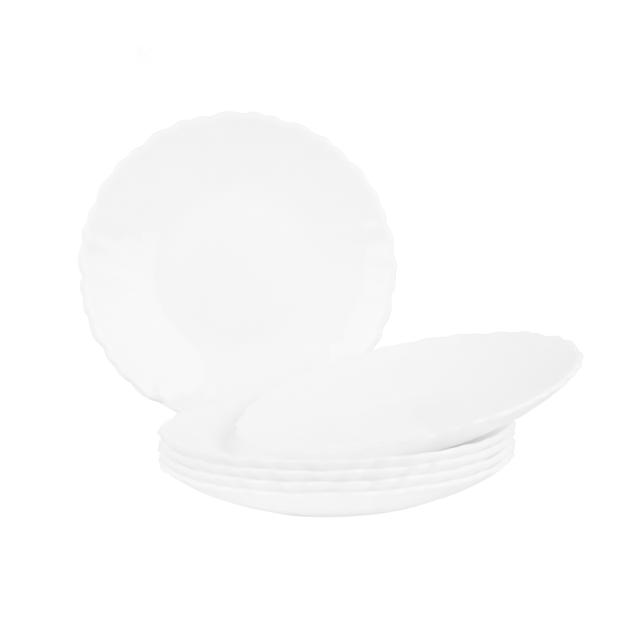 Komplet 6 talerzy deserowych Carbo białe 19 cm-PRYMUS AGD