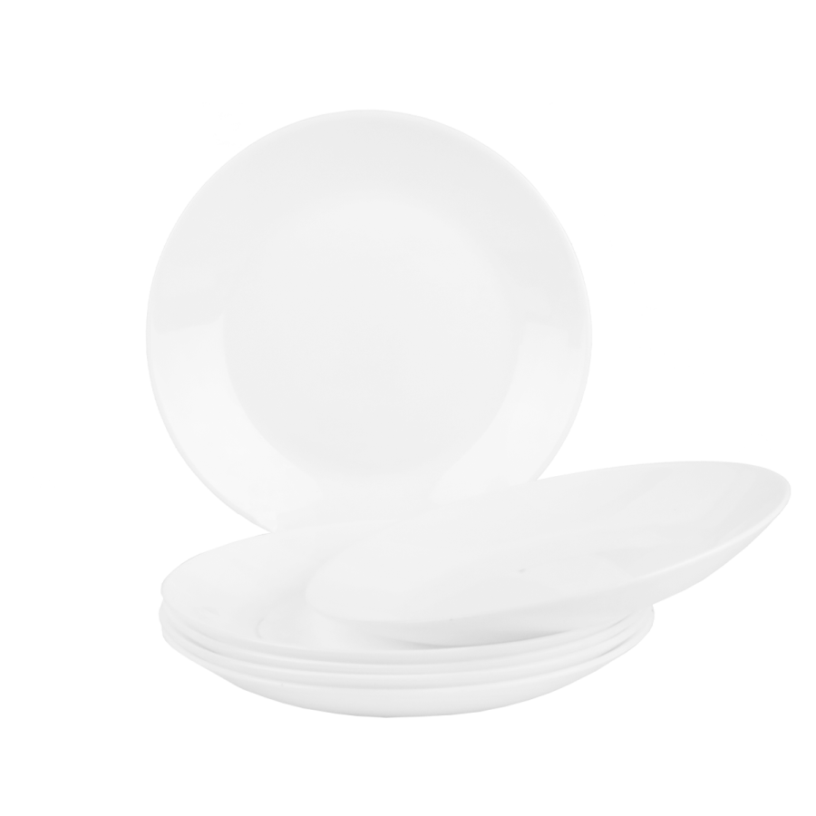 Komplet 6 talerzy deserowych Classic białe 18 cm-PRYMUS AGD
