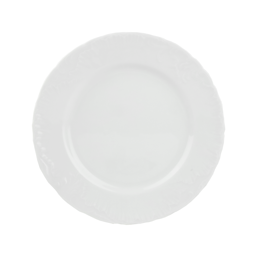 Talerz obiadowy ĆMIELÓW Rococo białe 25 cm Ćmielów - 1