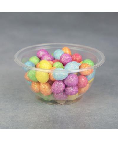 Mini jajka styropianowe kolorowe brokat 1,8x1,4 cm Top Gifts - 1