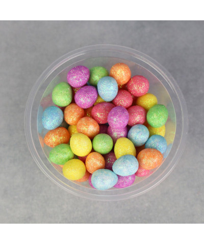 Mini jajka styropianowe kolorowe brokat 1,8x1,4 cm Top Gifts - 1