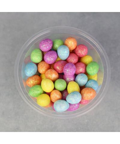 Mini jajka styropianowe kolorowe brokat 1,8x1,4 cm Top Gifts - 2