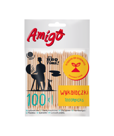 Wykałaczki AMIGO 100 sztuk-