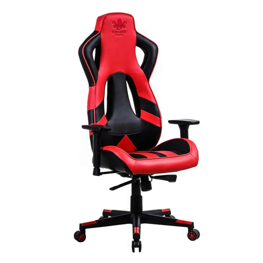 Fotel gamingowy gracza krzesło obrotowe KRAKEN ALHPA czarno-czerwony-KRAKEN