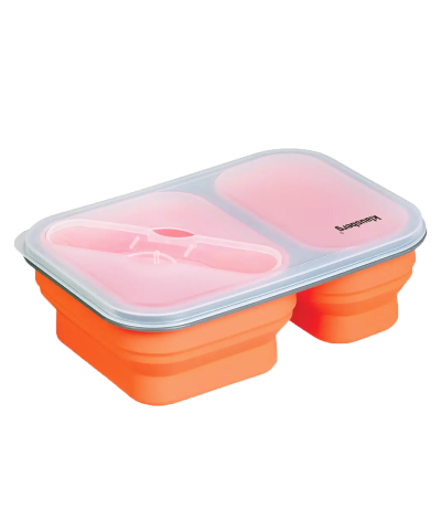 Pojemnik lunch box silikonowy 2-KOMOROWY 0,9l Klausberg - 1