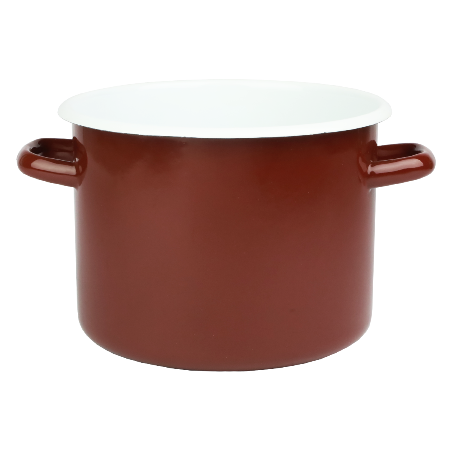 Garnek emaliowany bordowy 5,5l-Emalia Rybnik