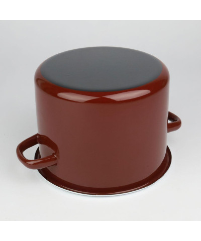 Garnek emaliowany bordowy 5,5l-Emalia Rybnik