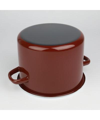 Garnek emaliowany bordowy 5,5l-Emalia Rybnik