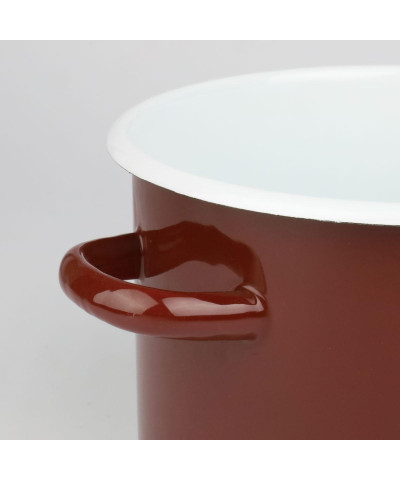 Garnek emaliowany bordowy 5,5l-Emalia Rybnik