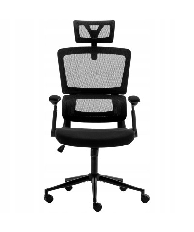 Fotel biurowy fotel obrotowy FINTO czarny-KRAKEN