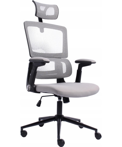 Fotel biurowy fotel obrotowy FINTO szary-KRAKEN