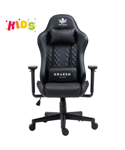 Fotel gamingowy gracza krzesło obrotowe KRAKEN HELIOS KIDS czarny-