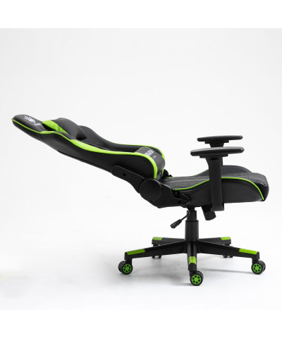 Fotel gamingowy gracza krzesło obrotowe KRAKEN HELIOS czarno-zielony