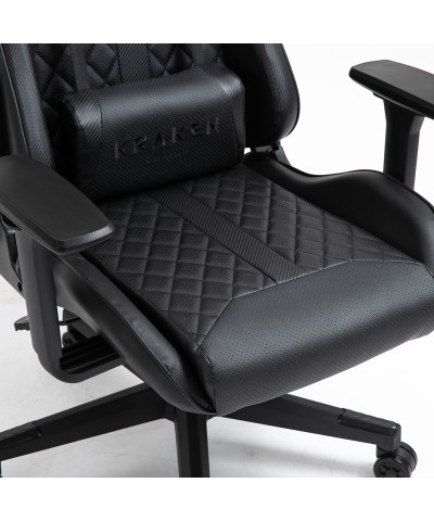 Fotel gamingowy gracza krzesło obrotowe KRAKEN HELIOS czarny
