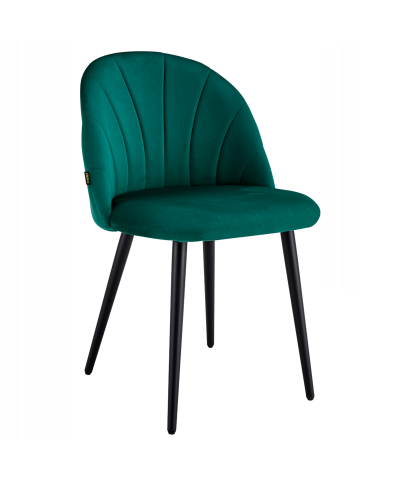 Krzesło welurowe tapicerowane ROYAL zielone