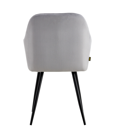 Krzesło welurowe tapicerowane HARRY szare