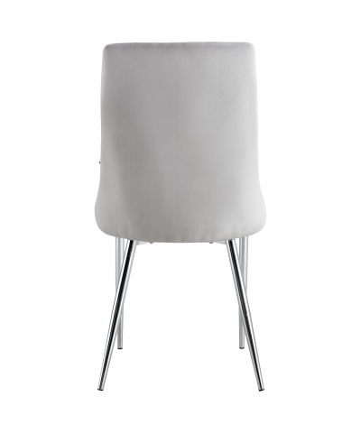 Krzesło welurowe tapicerowane RETRO szare