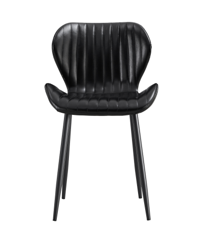 Krzesło skórzane tapicerowane DIANA czarne