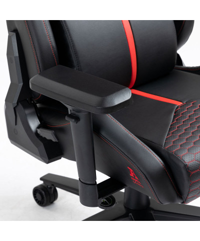 Fotel gamingowy gracza krzesło obrotowe KRAKEN APOLLO ekoskóra czarno-czerwony