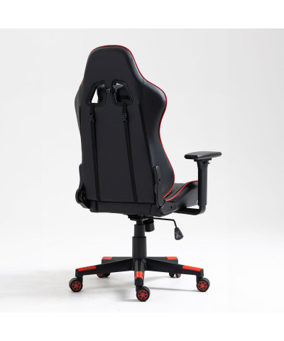 Fotel gamingowy gracza krzesło obrotowe KRAKEN HELIOS KIDS czarno-czerwony