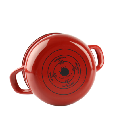 Garnek emaliowany czerwony HELENA 1,9L