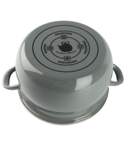 Garnek emaliowany szary HELENA 5,5L