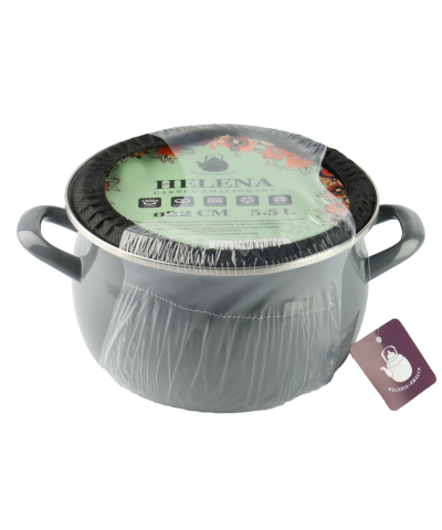 Garnek emaliowany szary HELENA 5,5L
