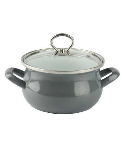 Garnek emaliowany szary HELENA 1,9L