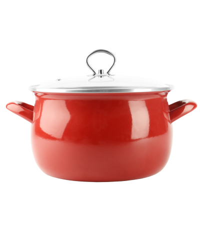 Garnek emaliowany czerwony HELENA 6,5L